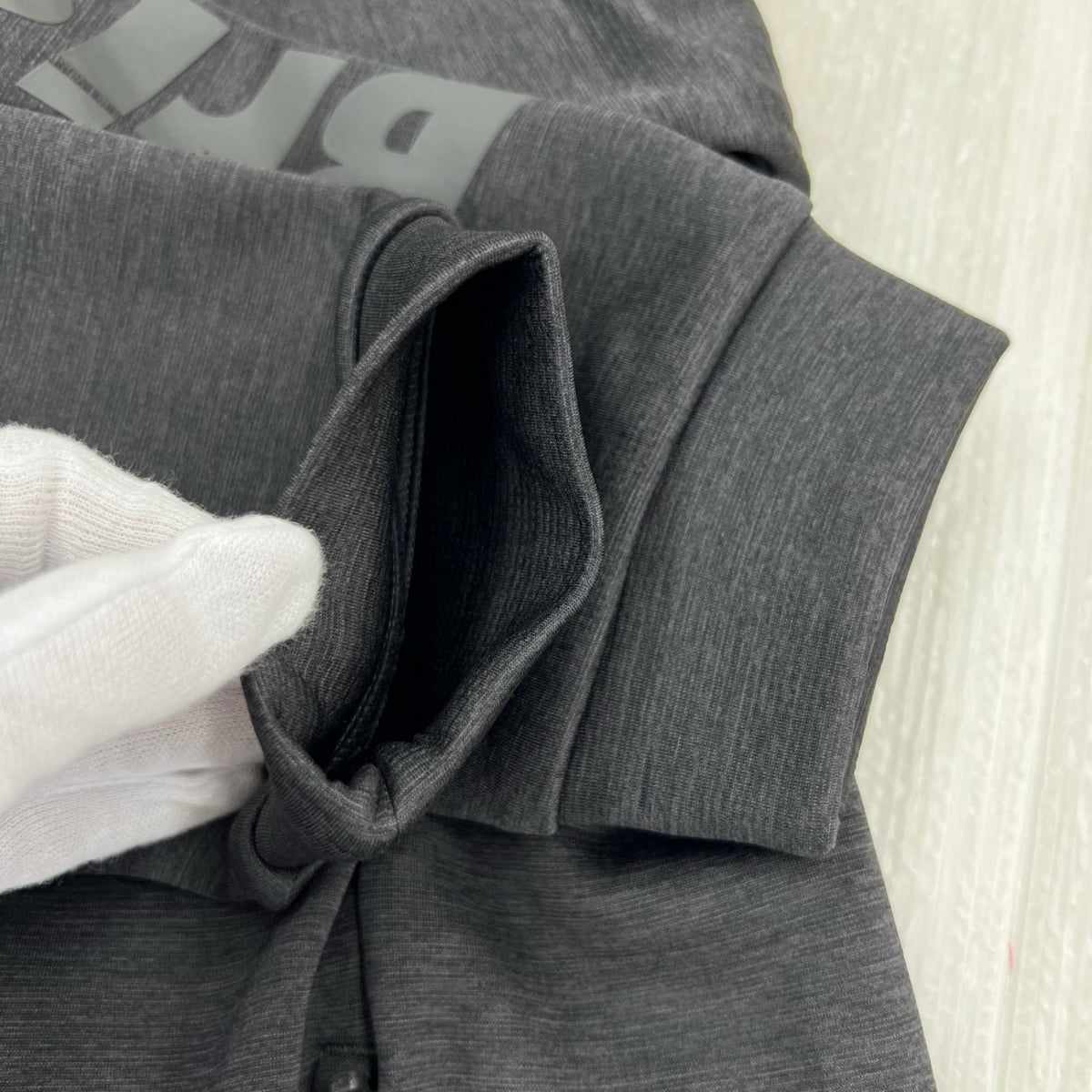 ジャケット QUARTER KNIT ESSENTIALZIP-UP HOODIE L グレー