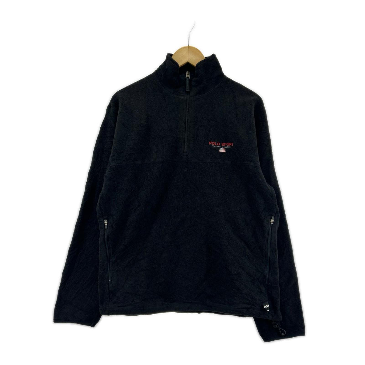 スウェット POLO SPORTS ﾊｰﾌｼﾞｯﾌﾟﾌﾘｰｽ ﾌﾞﾗｯｸ M ブラック