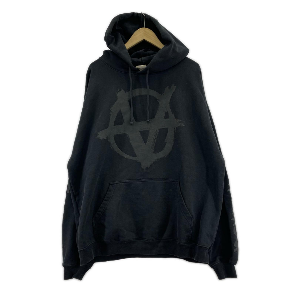 パーカー DOUBLE ANARCHY LOGO HOODIE S S ブラック