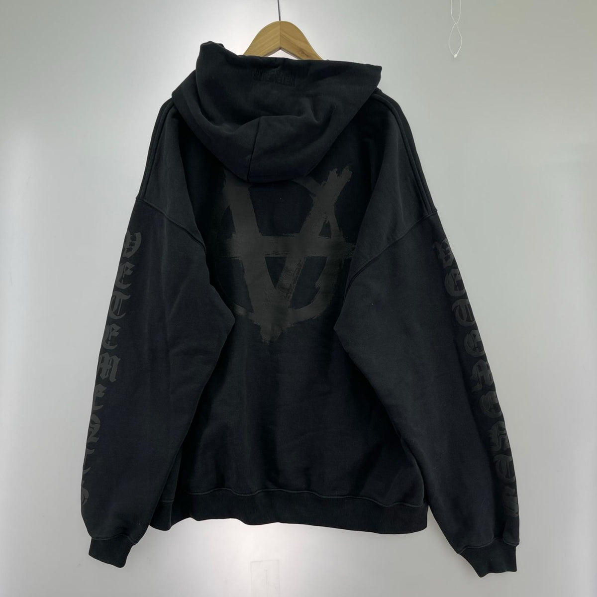 パーカー DOUBLE ANARCHY LOGO HOODIE S S ブラック