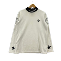 長袖Ｔシャツ V12 ﾓｯｸﾈｯｸ WHT ホワイト