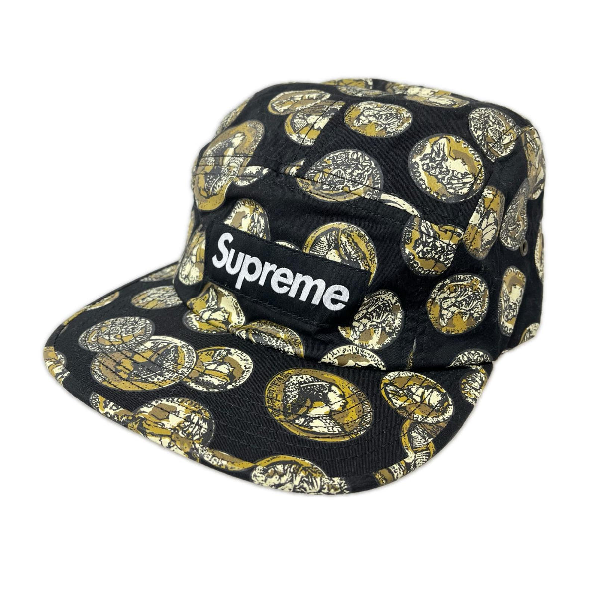 キャップ 14ss ｺｲﾝ柄 5ﾊﾟﾈﾙｷｬｯﾌﾟ ブラック