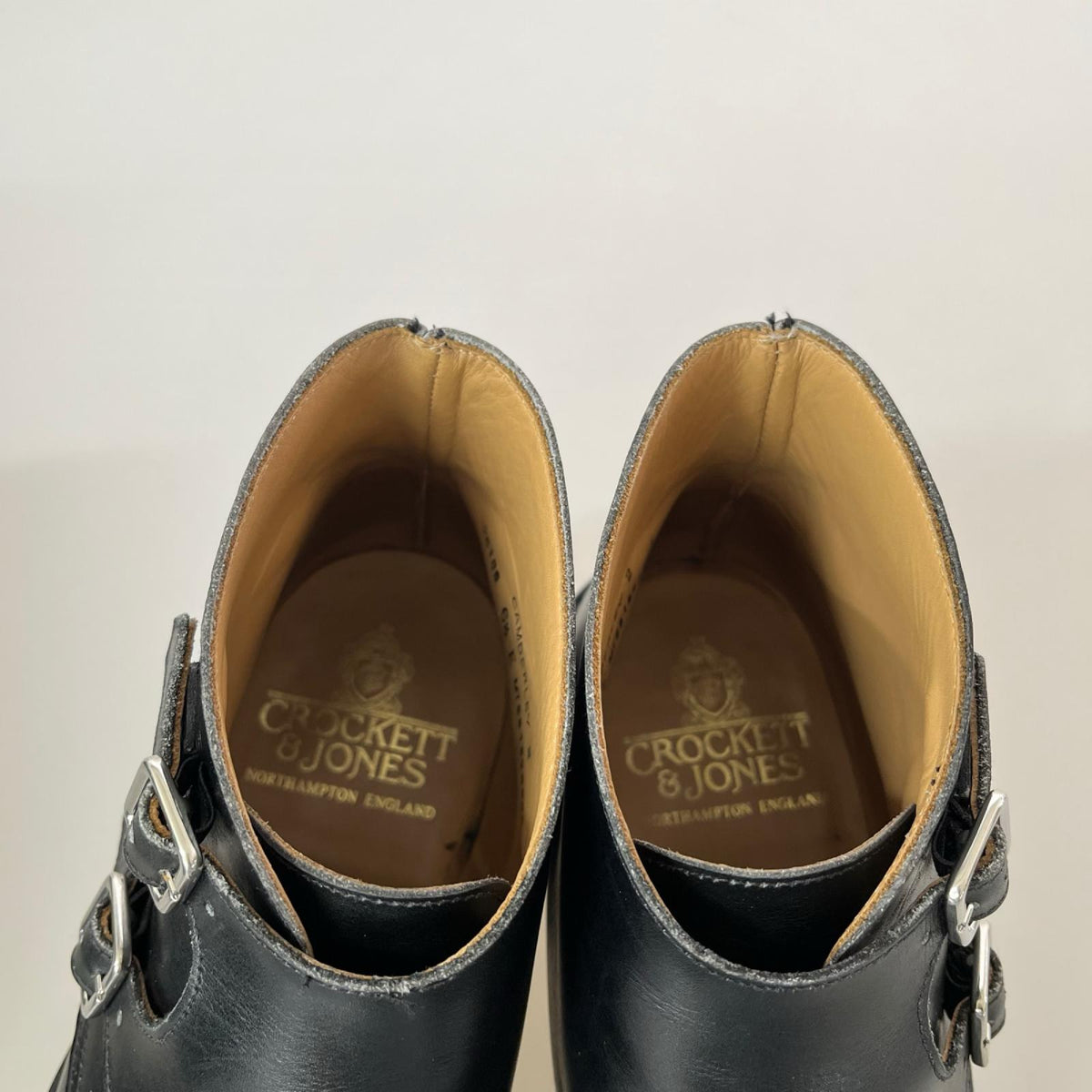シューズ CROCKETT＆JONES ﾀﾞﾌﾞﾙﾓﾝｸﾌﾞｰﾂ ﾌﾞﾗｯｸ ブラック