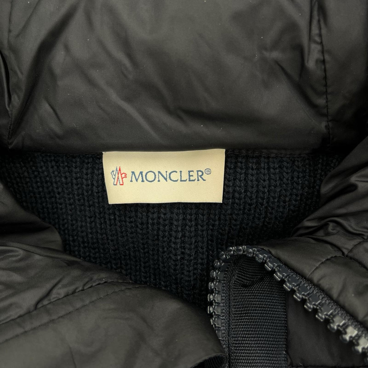ジャケット MONCLER CARDIGAN TRICOT ﾆｯﾄ切替ﾀﾞｳﾝｼﾞｬｹｯﾄ L ﾈｲﾋﾞｰ L ネイビー