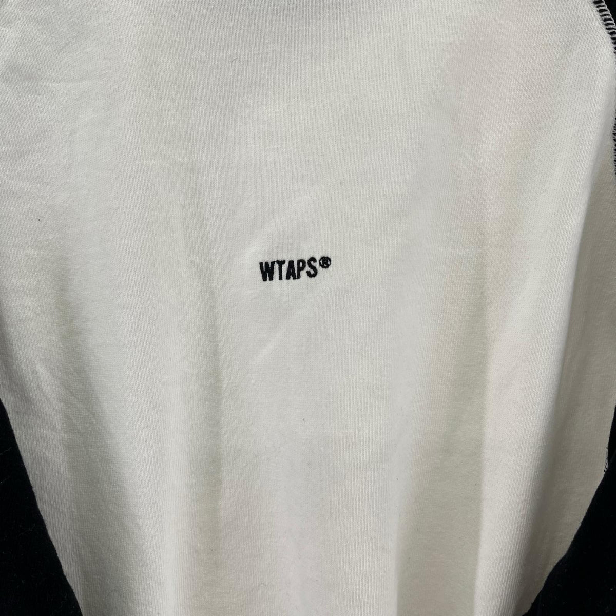 長袖Ｔシャツ WTAPS IAN / LS COTTON ﾗｸﾞﾗﾝｶｯﾄｿｰ 03 ﾎﾜｲﾄ×ﾌﾞﾗｯｸ