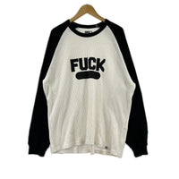 長袖Ｔシャツ Supreme×GOODENOUGH 25SS fuck Thermal L ﾎﾜｲﾄ×ﾌﾞﾗｯｸ L ホワイト