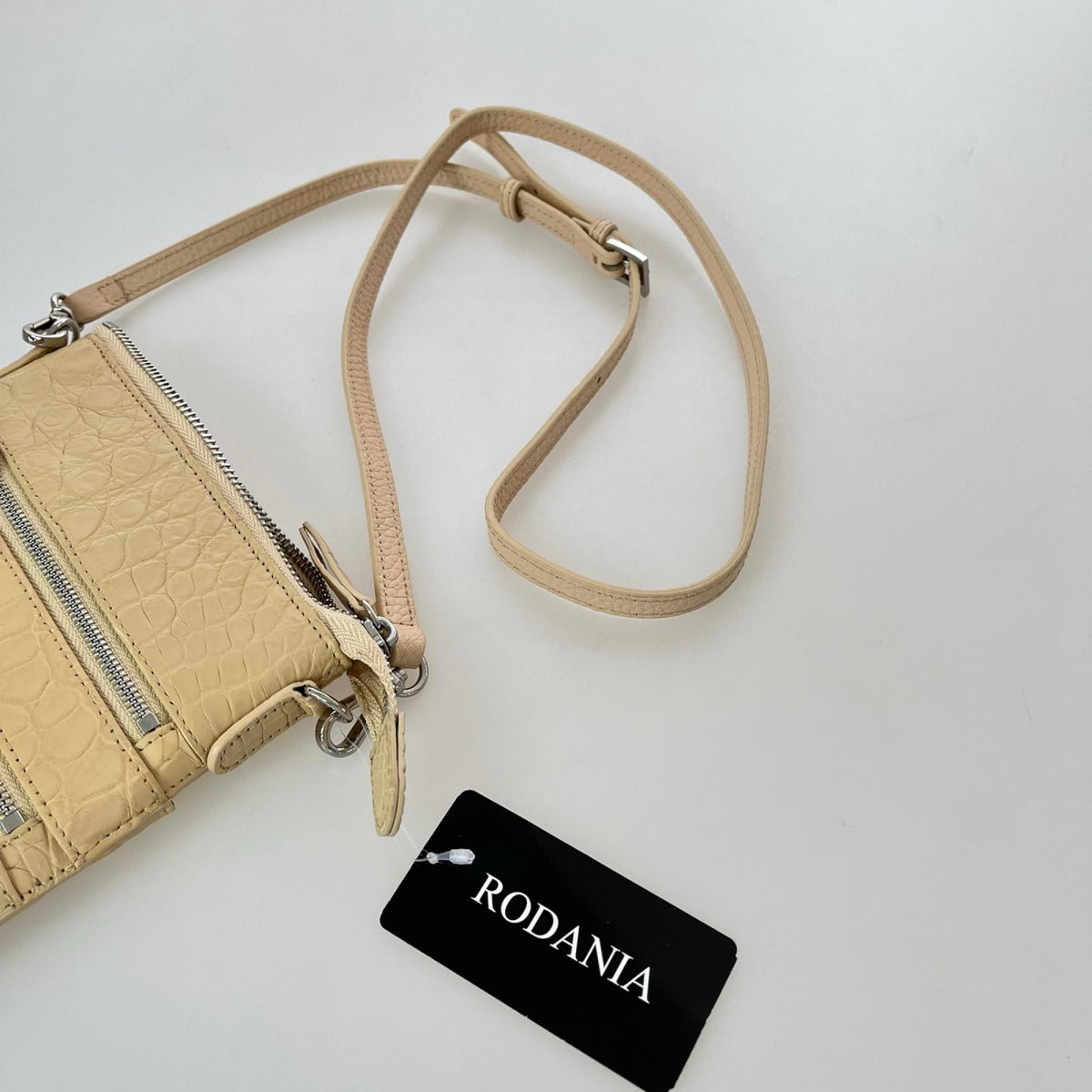 ショルダーバッグ RODANIA ｸﾛｺﾀﾞｲﾙ革 BEG ベージュ