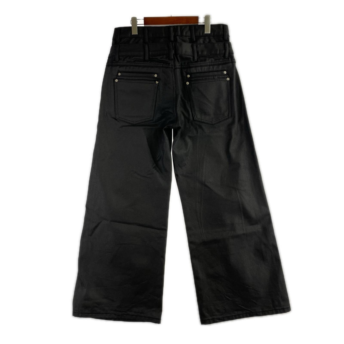 デニムパンツ asapmode Waxed Stacked Pants L ブラック