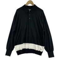 長袖Ｔシャツ KNIT POLO LONG SLEEVE SQ-26SS-KN-03 M ブラック