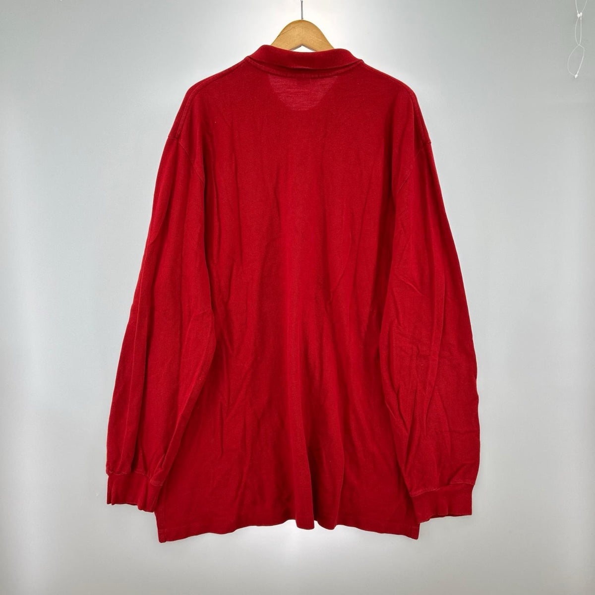 ポロシャツ ﾋﾞｯｸﾎﾟﾆｰ刺繍 L/S ﾎﾟﾛｼｬﾂ RED レッド