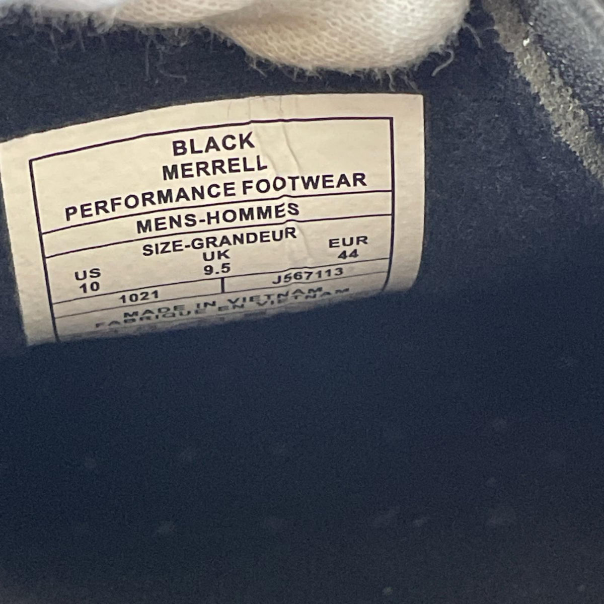 スニーカー MERRELL JUNGLE MOC LEATHER J567113 黒 (28) 28cm (US10 UK9 1/2 EU46) ブラック