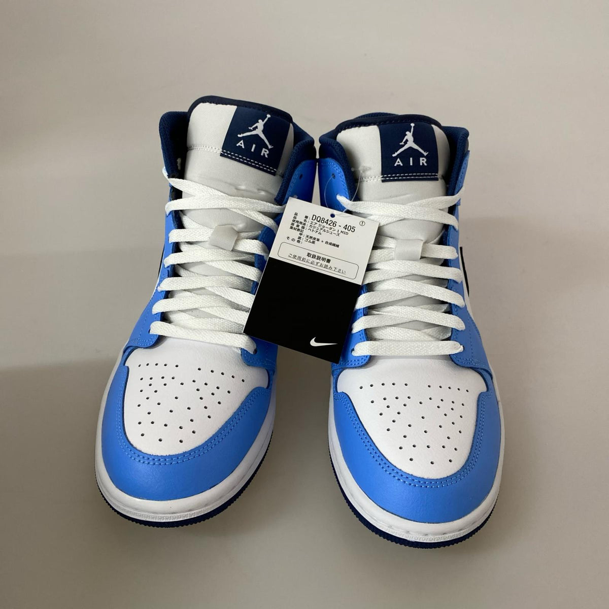 スニーカー Air Jordan 1 Mid ﾌﾞﾙｰ/ﾎﾜｲﾄ/ﾈｲﾋﾞｰ 26.5cm (US8 1/2 UK8 EU43)