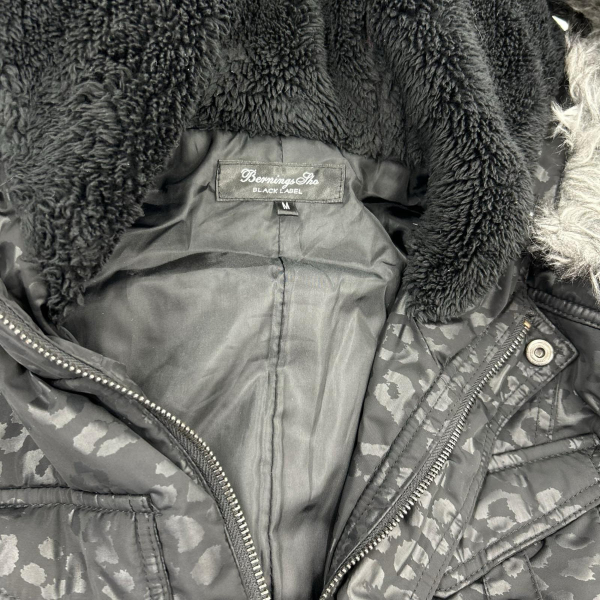 ダウンジャケット Bernings sho BLACK LABEL 黒 (M) M ブラック
