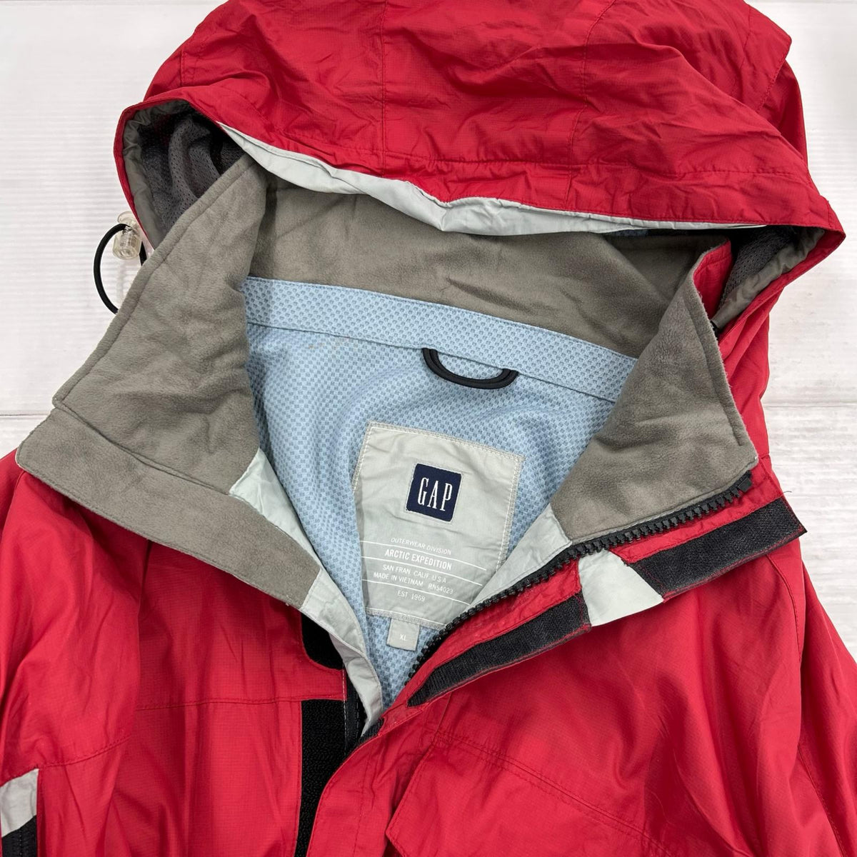 マウンテンパーカー OLD GAP ﾀﾞﾌﾞﾙｼﾞｯﾌﾟ RED XL レッド