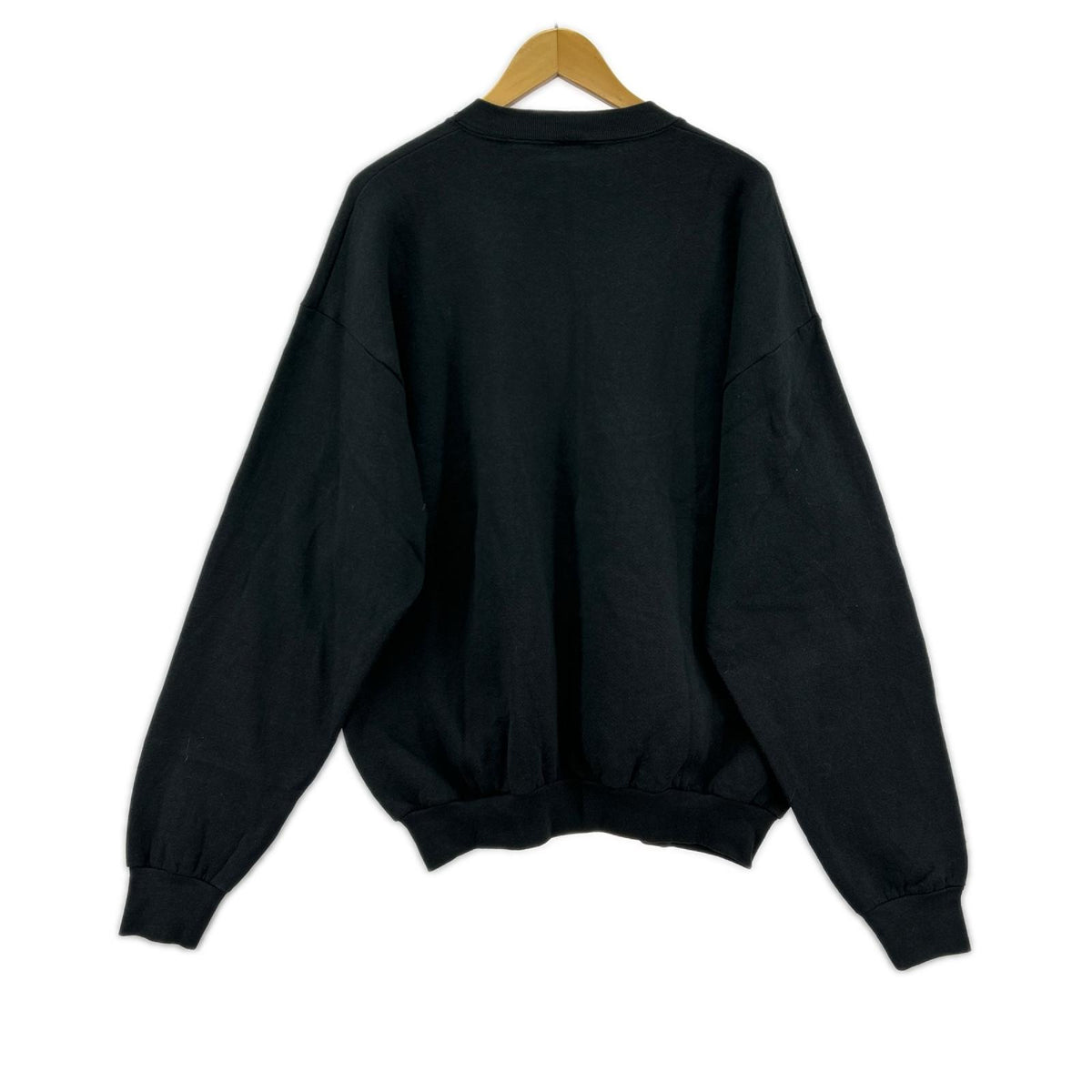 スウェット 80～90S ﾌﾙｰﾂﾀｸﾞ ﾒｯｾｰｼﾞﾌﾟﾘﾝﾄ 黒 (XL) ブラック