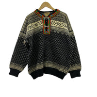 ニット 80-90s DALE OF NORWAY ﾉﾙﾃﾞｨｯｸ柄 BLK XL ブラック
