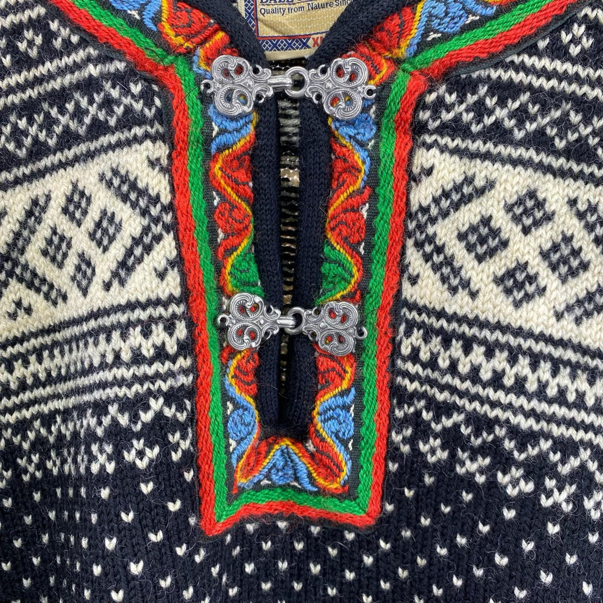ニット 80-90s DALE OF NORWAY ﾉﾙﾃﾞｨｯｸ柄 BLK XL ブラック
