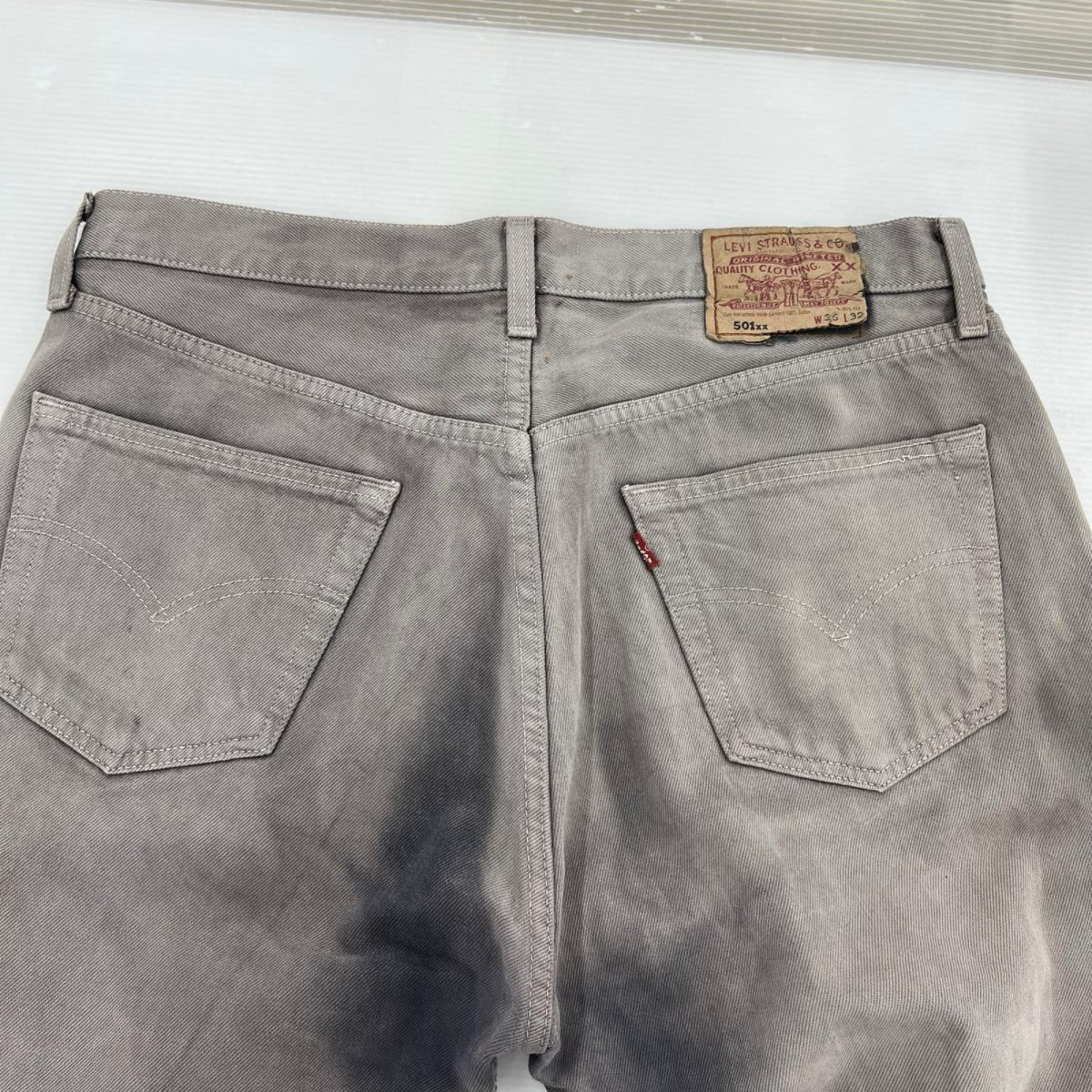デニムパンツ 90S ﾎﾟｰﾗﾝﾄﾞ製 後染め BEG W36 グレー