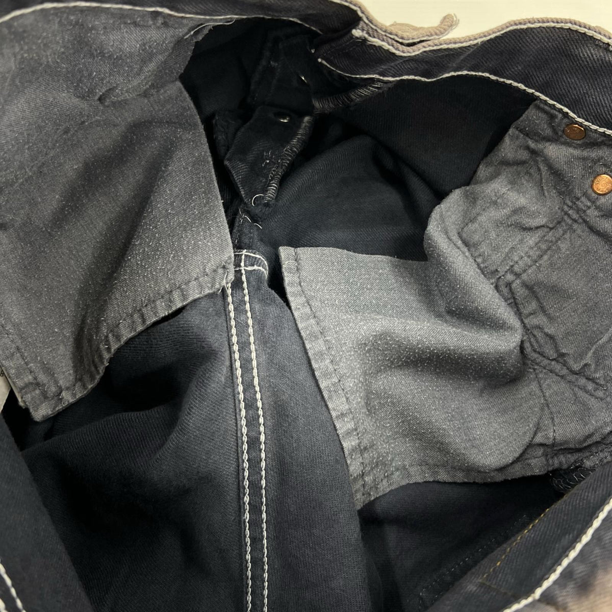 デニムパンツ 90S ﾎﾟｰﾗﾝﾄﾞ製 後染め BEG W36 グレー