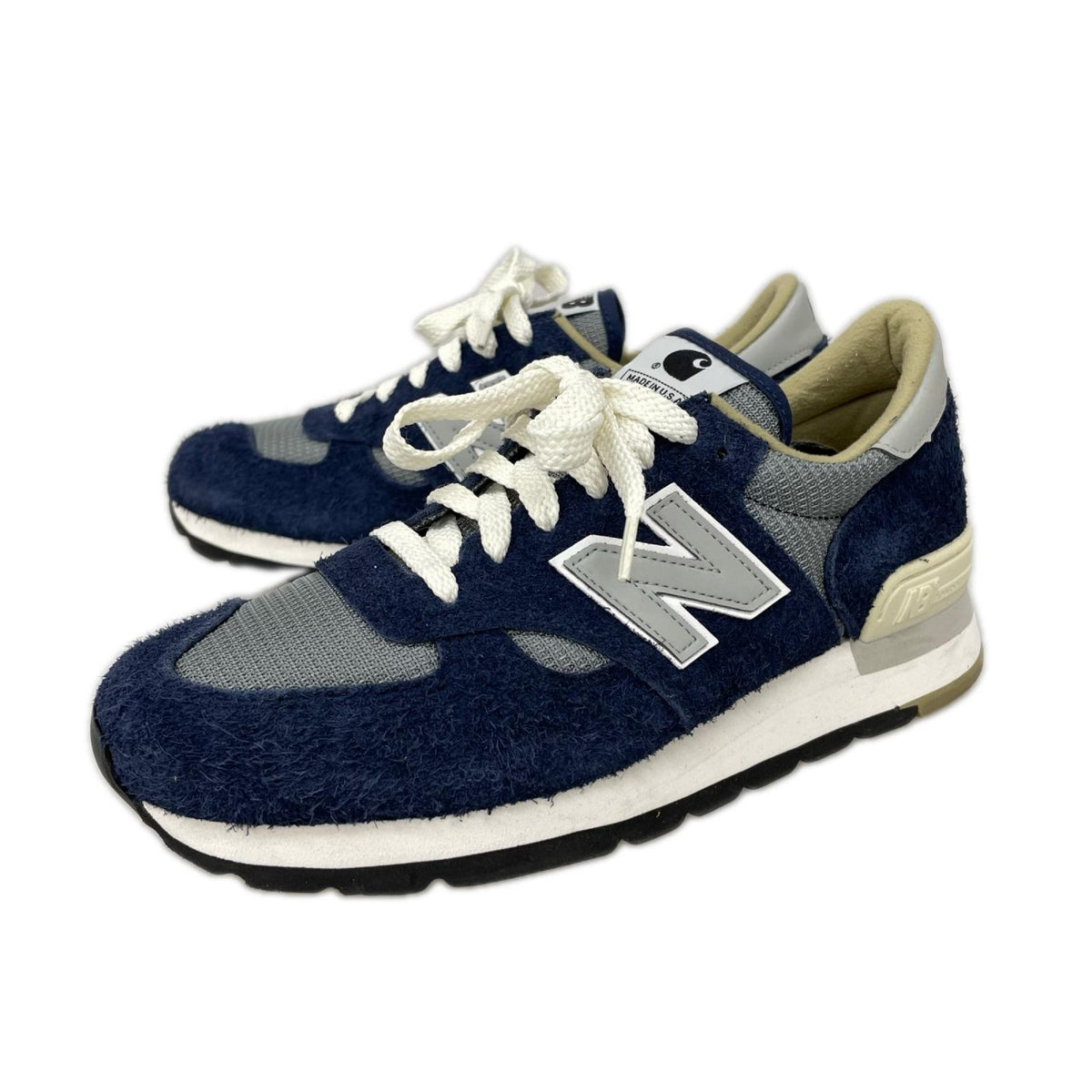 スニーカー NEW BALANCE×Carhartt USA製 M990CH1 NAVY 紺 26.5cm (US8 1/2 UK8 EU43) ネイビー
