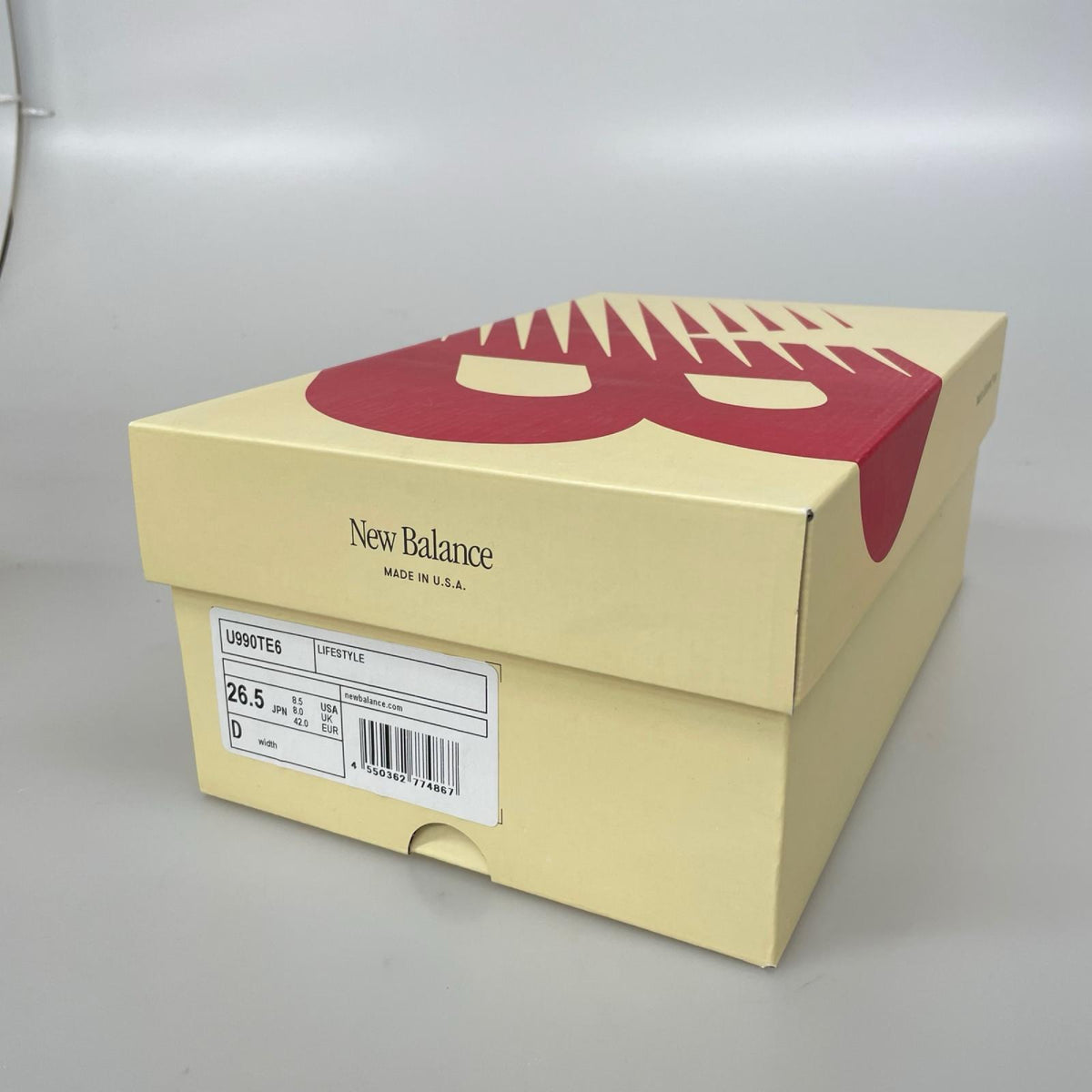 スニーカー NEW BALANCE USA製 990V6 U990TE6 PALE YELLOW 26.5cm (US8 1/2 UK8 EU43) イエロー