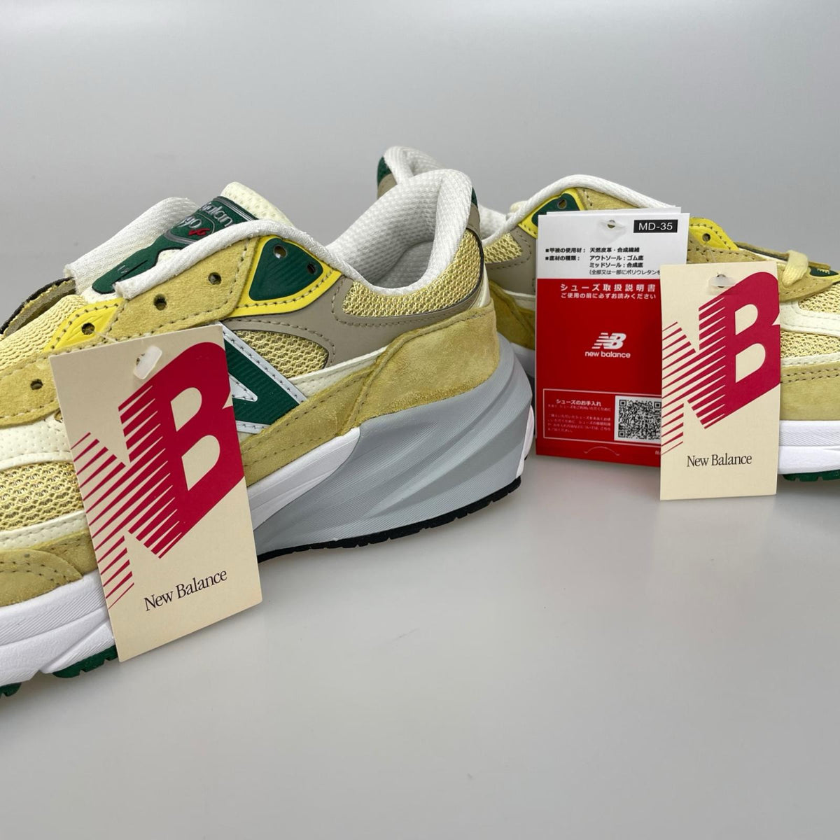 スニーカー NEW BALANCE USA製 990V6 U990TE6 PALE YELLOW 26.5cm (US8 1/2 UK8 EU43) イエロー