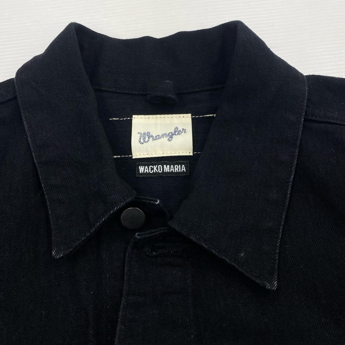 デニムジャケット WACKO MARIA×Wrangler WASHED DENIM TRUCKER JACKET XL 黒 ブラック