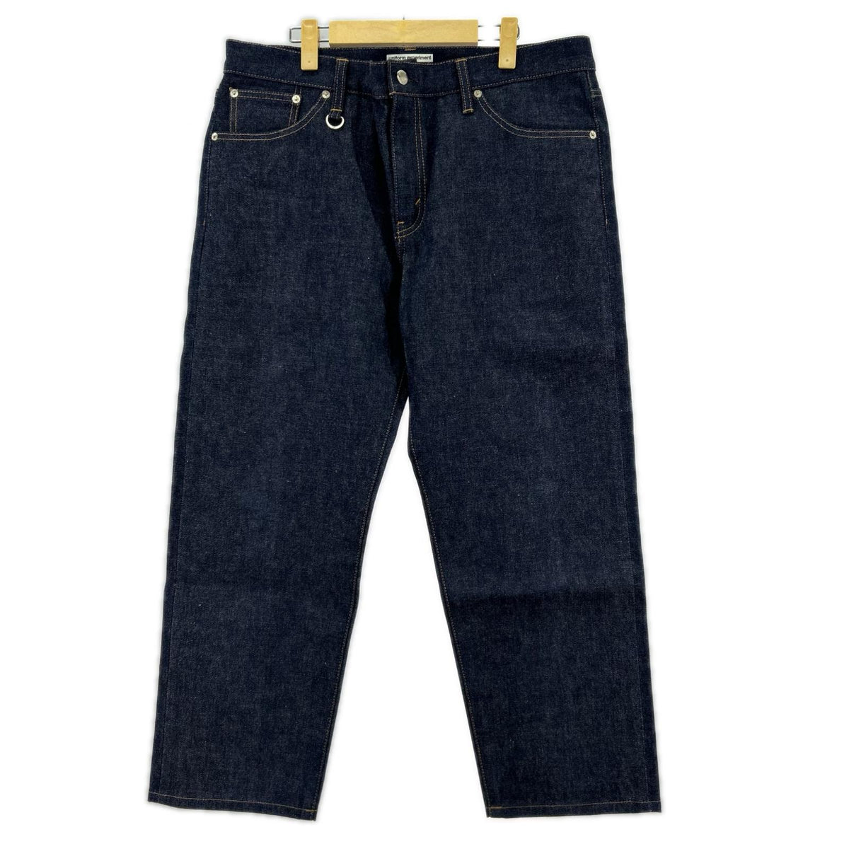 デニムパンツ uniform experiment RIGID DENIM SLIM-FIT JEANS 5 5 ネイビー