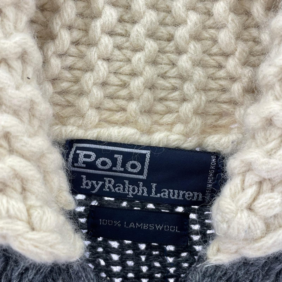 ジャケット RLﾛｺﾞ ﾗﾑｳｰﾙｼｮｰﾙｶﾗｰﾆｯﾄｼﾞｬｹｯﾄ GRY M M グレー
