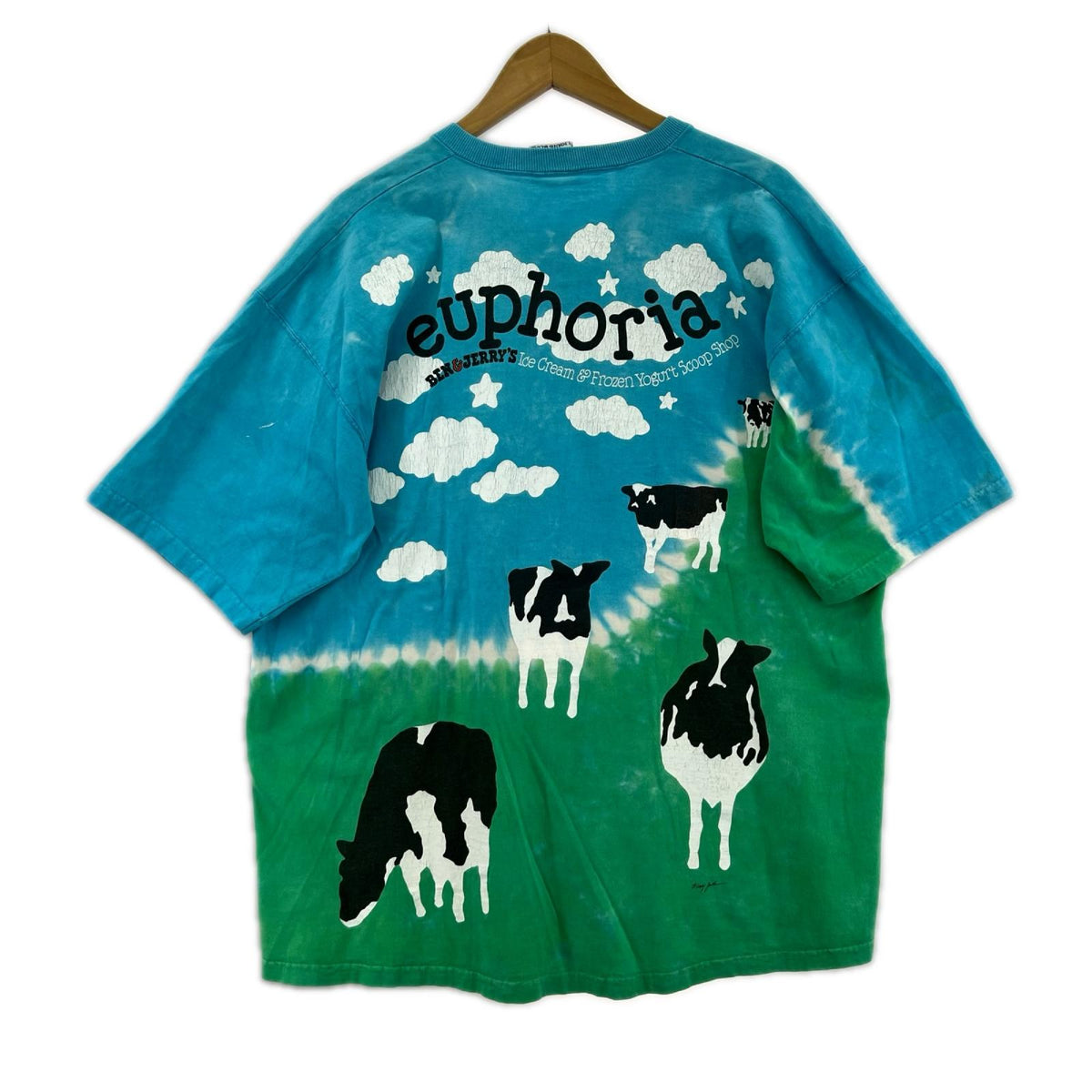 半袖Ｔシャツ 90s USA製 BEN&JERRY'S ｱｲｽｸﾘｰﾑ 総柄 (XL)