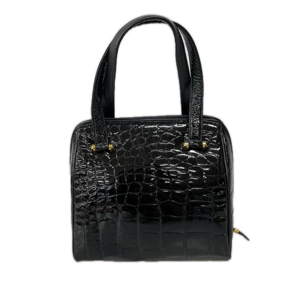 ハンドバッグ CROCODILE YOSHINAGA ｸﾛｺﾀﾞｲﾙﾚｻﾞｰ BLK ブラック