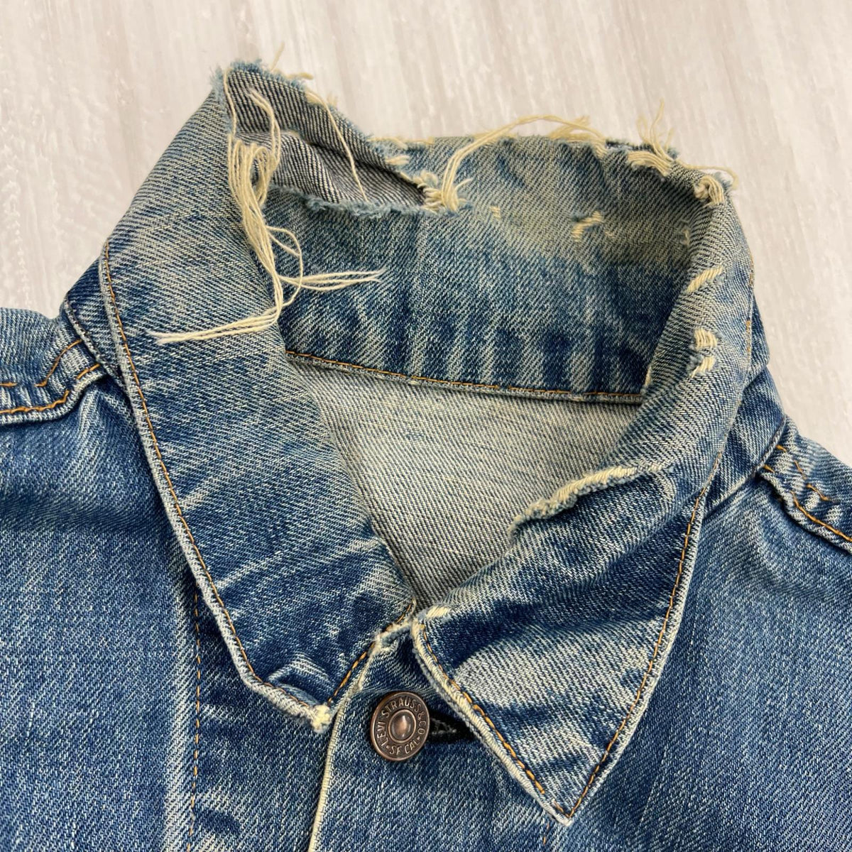 デニムジャケット Levi's 60~70s BIGE ﾎﾞﾀﾝ裏526 70505 4th (ー)