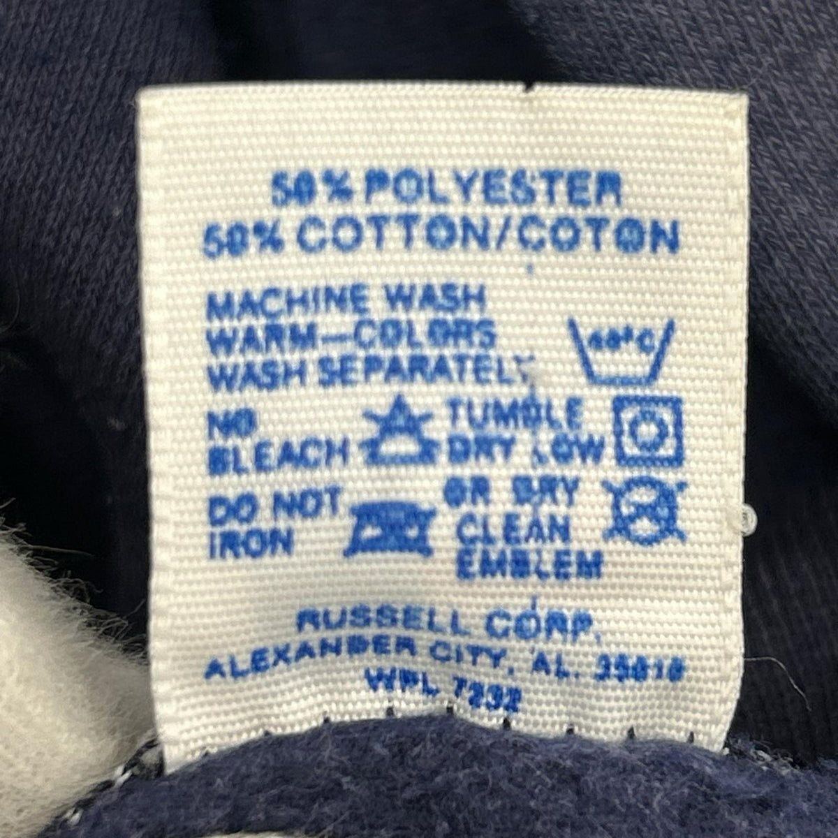 パーカー RUSSEL ATHLETIC 90s USA製 ｶﾚｯｼﾞﾛｺﾞ 紺 (M) M ネイビー