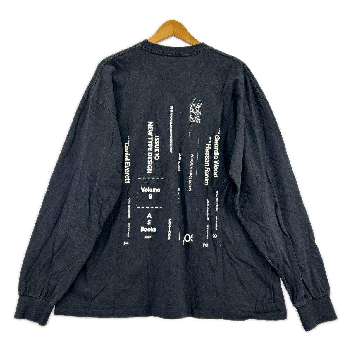 長袖Ｔシャツ ACTUAL SOURCE books L/Sｶｯﾄｿｰ ﾌﾞﾗｯｸ M ブラック