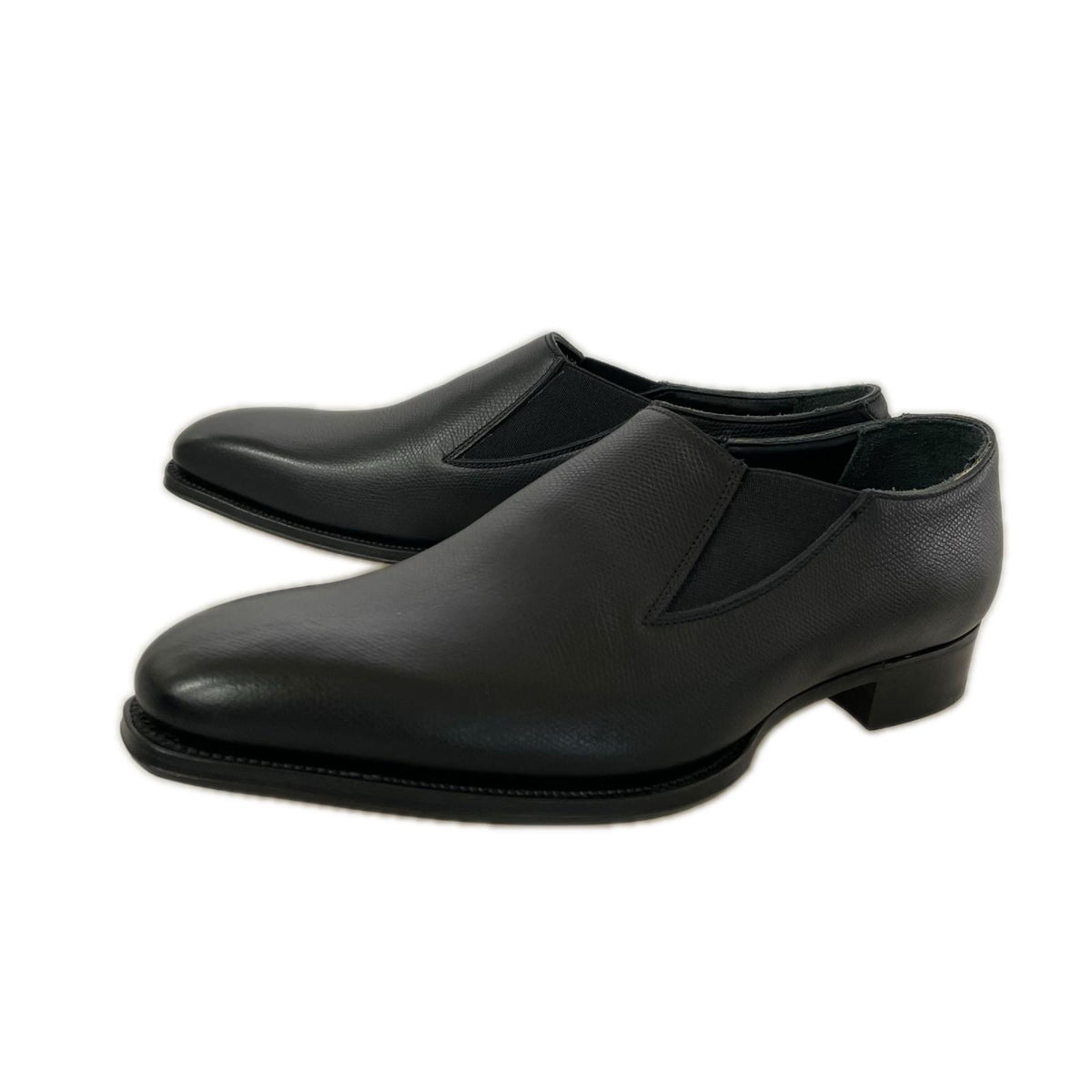 シューズ GEORGE CLEVERLEY CHELSEA BLACK GRAIN ｻｲﾄﾞｺﾞｱﾚｻﾞｰｼｭｰｽﾞ 7 1/2 ブラック