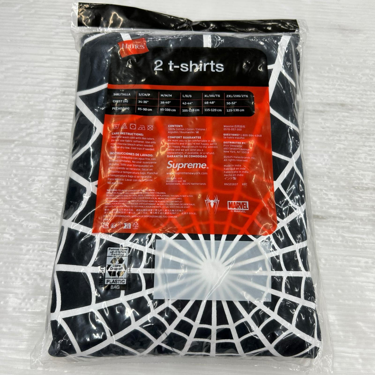 半袖Ｔシャツ ｘHanes Spider-Man Tee ブラック