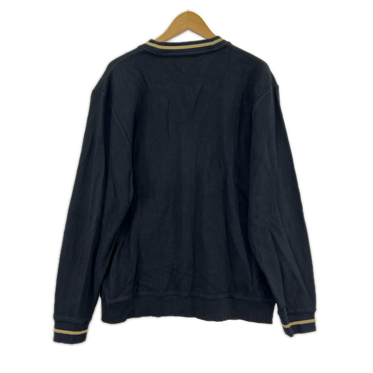 カーディガン Tipped Pique Texture Cardigan 黒 M ブラック