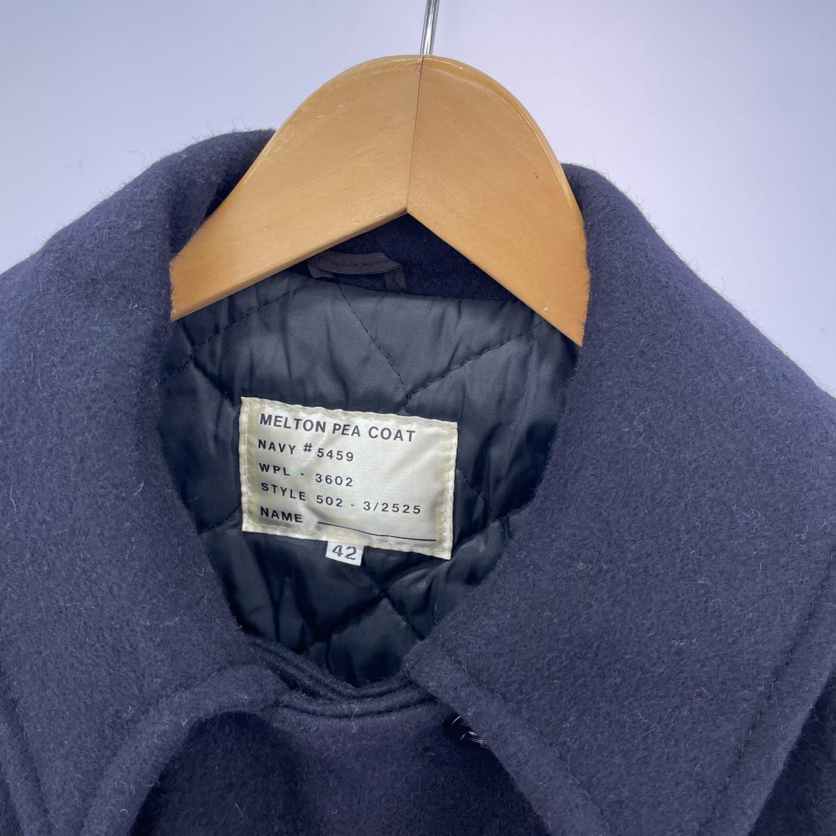 テーラードジャケット MELTON PEA COAT/502-2525 42 ネイビー