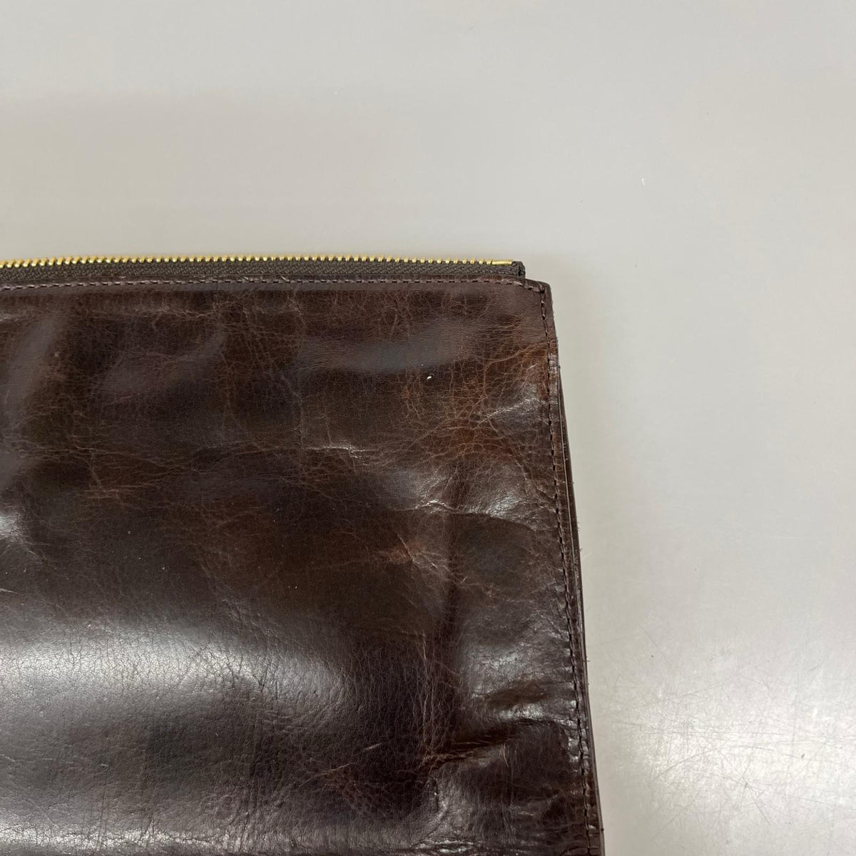 その他バッグ レザークラッチ ブラウン