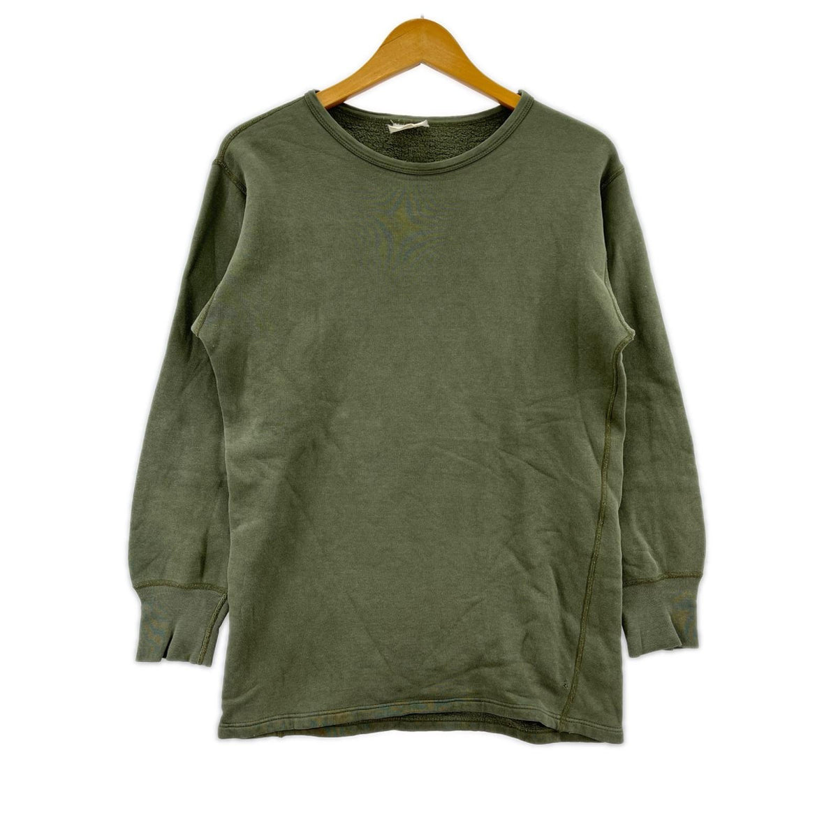 スウェット 80s ﾌﾗﾝｽ軍"GILLES"CottonSweat KHK