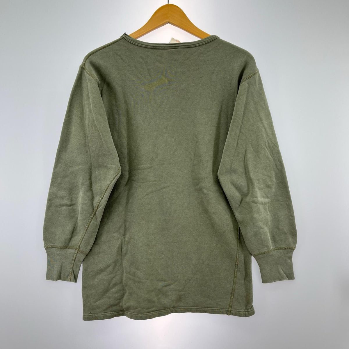 スウェット 80s ﾌﾗﾝｽ軍"GILLES"CottonSweat KHK