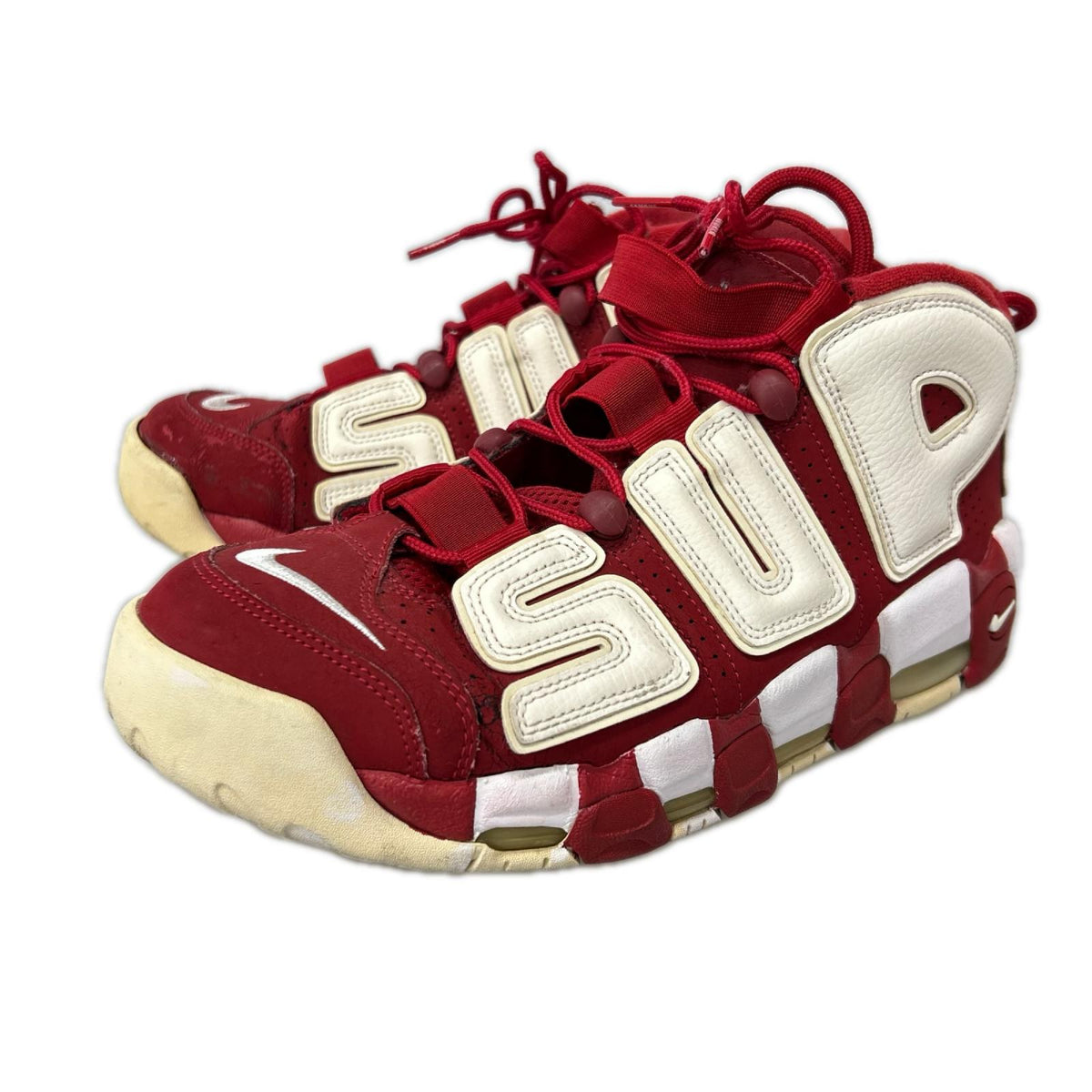 スニーカー ×Supreme Air More Uptempo 28.5cm (US10 1/2 UK10 EU47) レッド