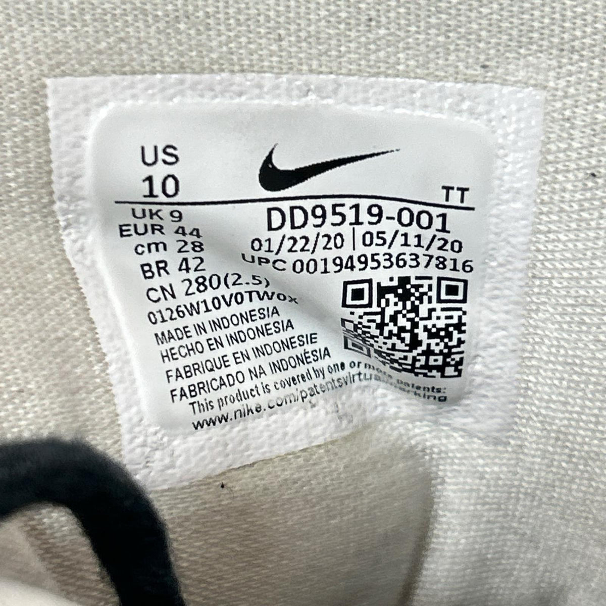 スニーカー AirMax95 Denhamｺﾗﾎﾞ 28cm 28cm (US10 UK9 1/2 EU46) ブラック