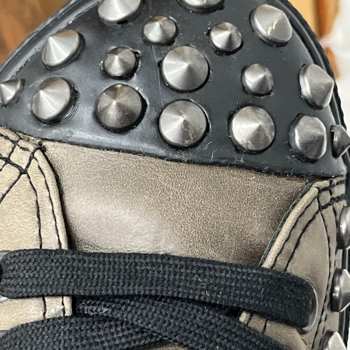 PRADA/スタッズ/レザースニーカー/サイズ7/4E2259