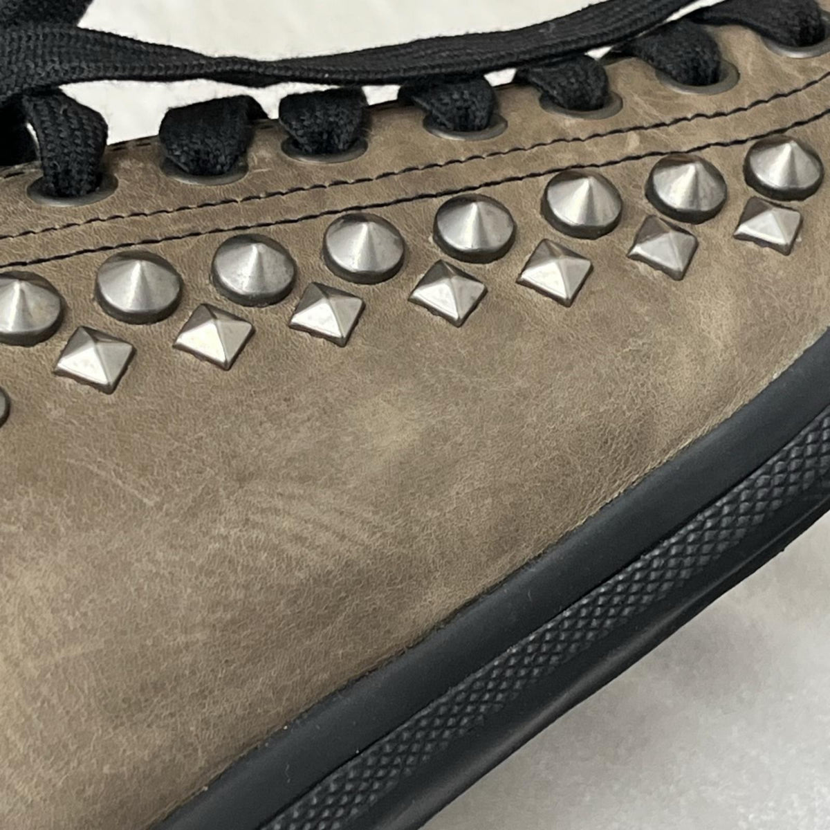 PRADA/スタッズ/レザースニーカー/サイズ7/4E2259