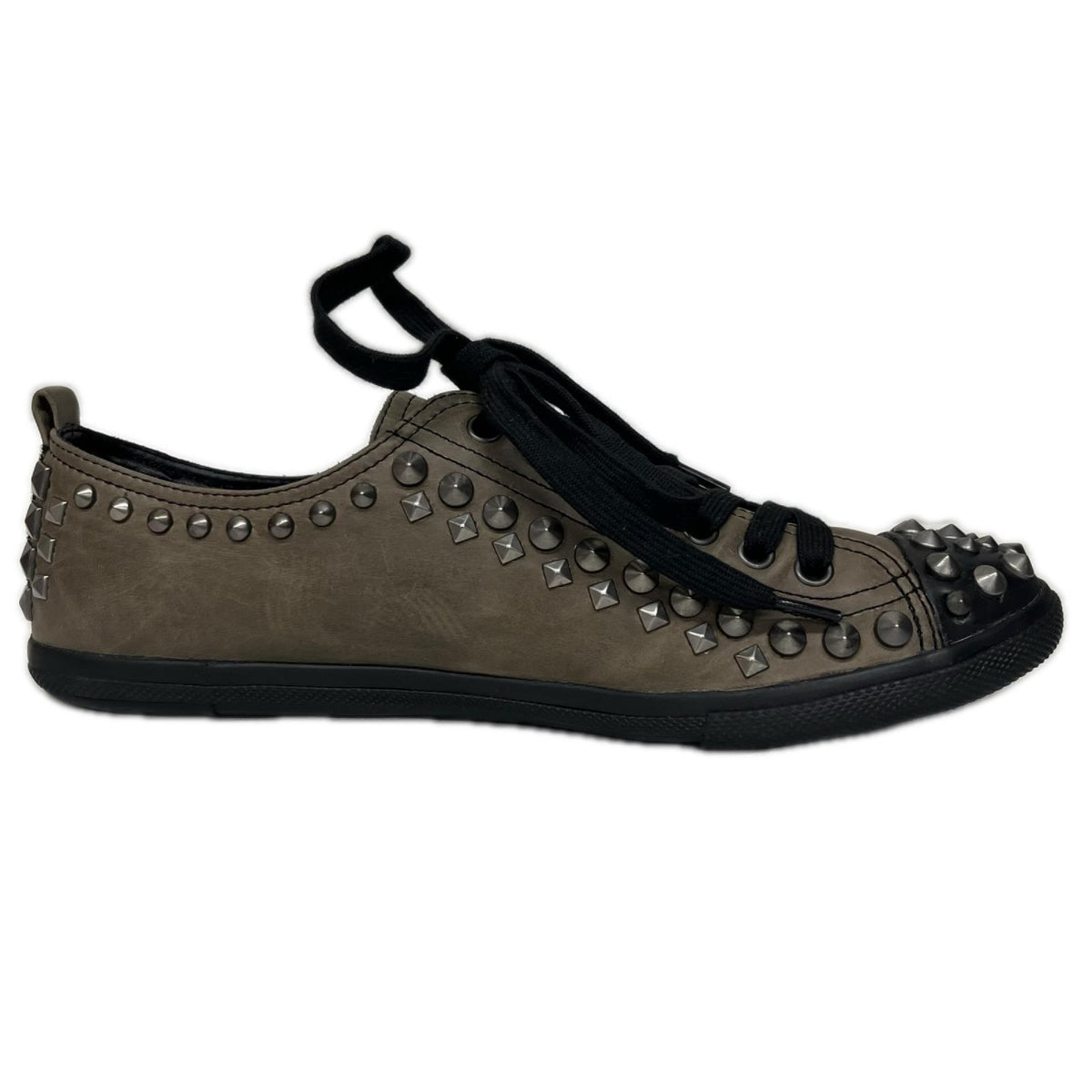 PRADA/スタッズ/レザースニーカー/サイズ7/4E2259