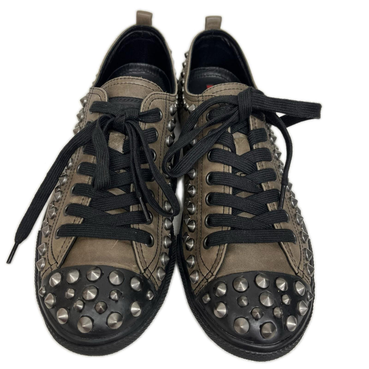 PRADA/スタッズ/レザースニーカー/サイズ7/4E2259