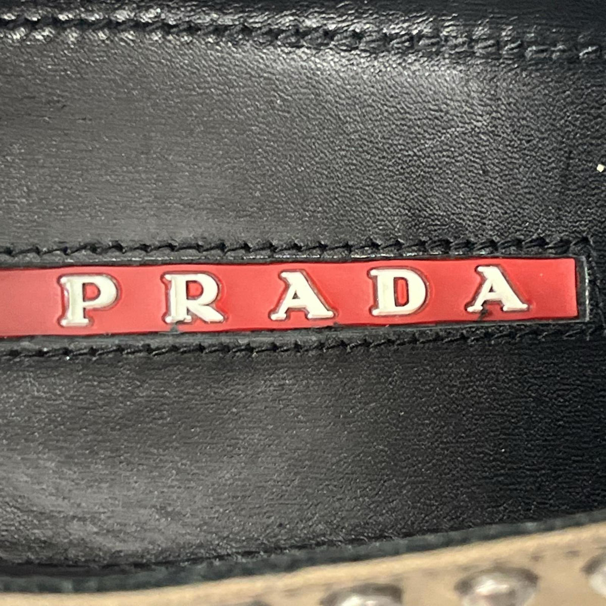 PRADA/スタッズ/レザースニーカー/サイズ7/4E2259