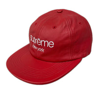 キャップ 16AW Leather Classic Logo 6-Panel 赤 レッド
