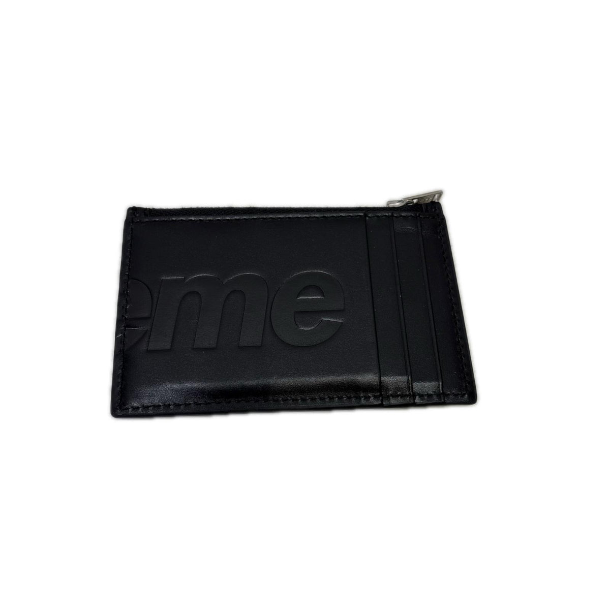 コンパクトウォレット Supreme Leather Zip Card Holder "Black" ブラック